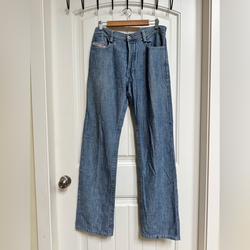 VTG Diesel Rivec Bootcut Light Wash 100% Cotton Made in Italy Jeans. 31x34